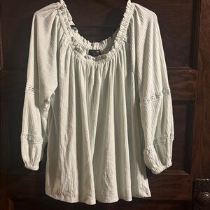 Lane Bryant Sea Green Blouse with Lace Accents, NWT, Size 14/16